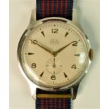 Smiths Empire, 7 jewel, manual wind stainless steel gentleman's wristwatch, subsidiary seconds dial,