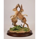 Border Fine Arts, March Hares, B1074 by Ray Ayres, limited edition 287/500,30 x 27 cm