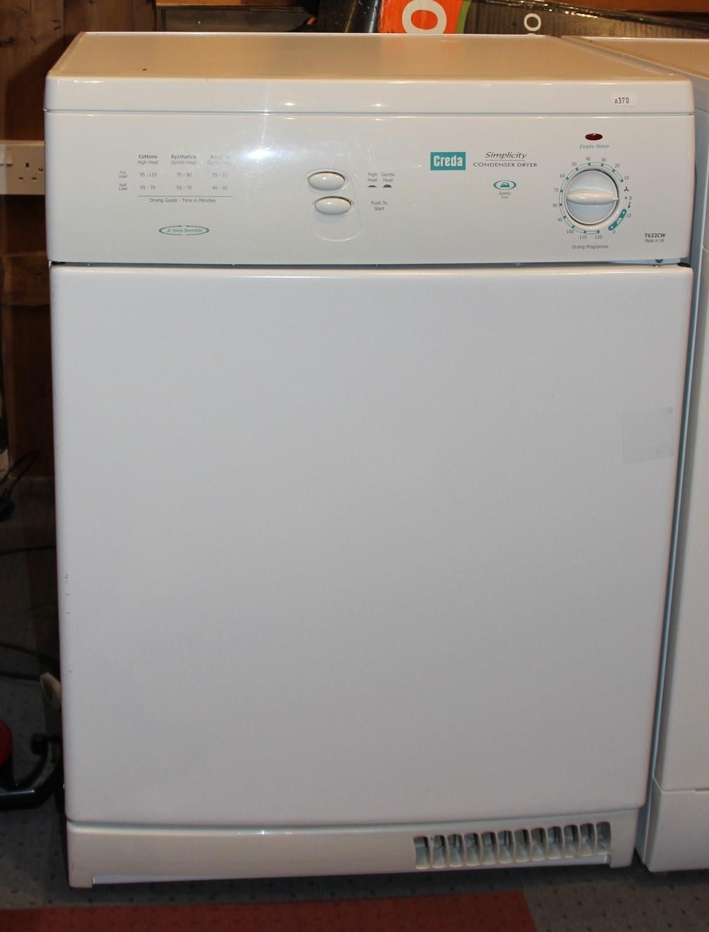 A Creda (T622CW) Simplicity condenser dryer, featuring a two-way tumble