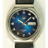 Seiko 5 21 jewel automatic stainless steel day/date gentleman's wristwatch, case numbered 530041,