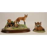Border Fine Arts, 'Fox and Family' L53 by David Geenty, limited edition 1421/1500, 15 x 24 cm, '
