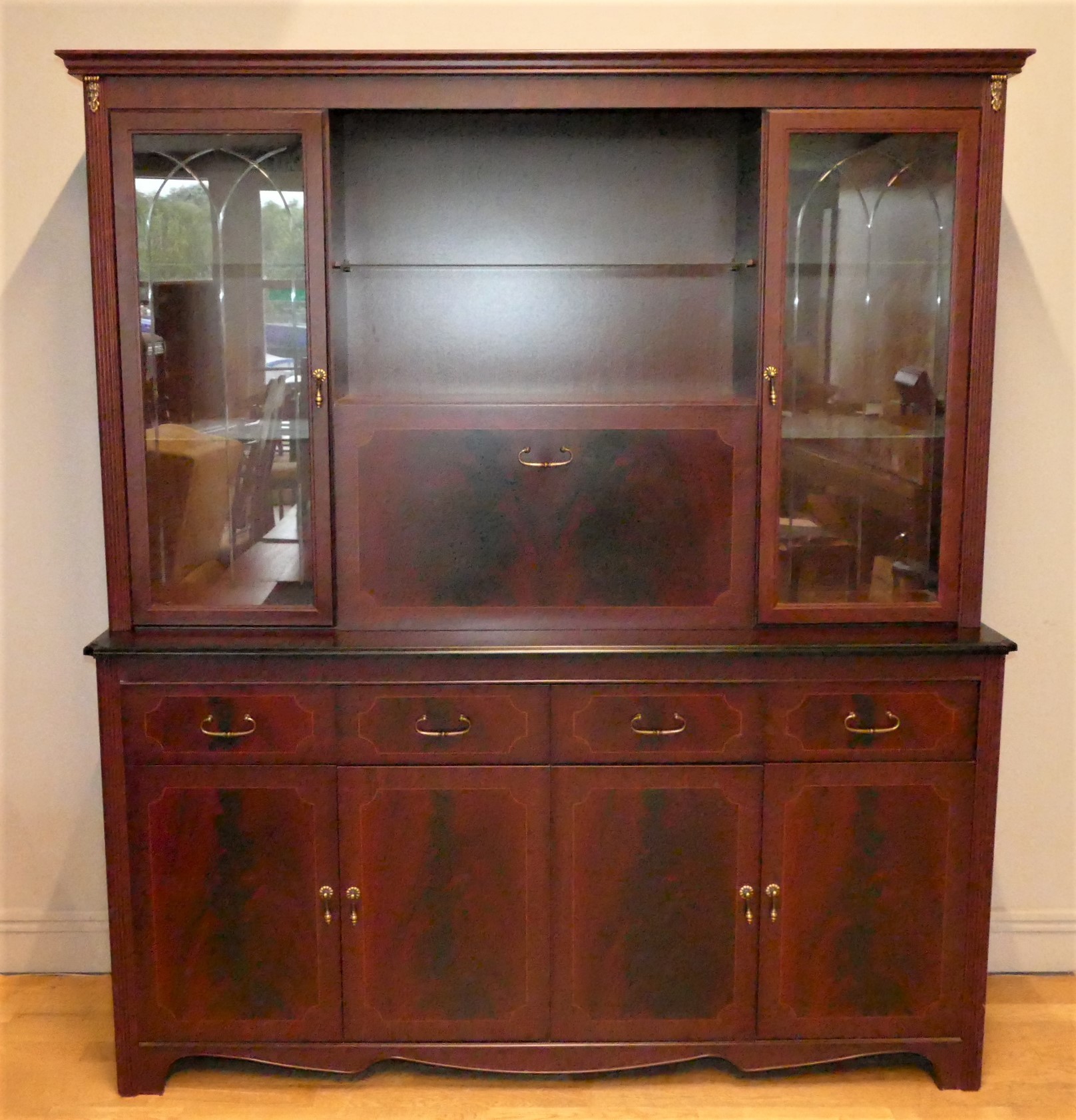 A carved inlaid nest of three tables together with two side cabinets and a dresser display - Image 3 of 3