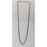 A 9ct gold rope twist chain, 51cm, 4.6gm
