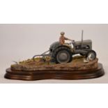 Border Fine Arts, 'The Fergie' (Tractor Ploughing), JH64 by Ray Ayres, limited edition 402/1250,