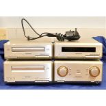 A Technic separate music system, tunes ST-HD350, amplifier SE-HD350, CD player SL-HD350, with a