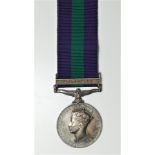 George V General Service Medal, Palestine bar, awarded Pte W. Trueman, Wiltshire Regiment 2571760.