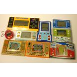 Nine handheld games, to include Shuttle Voyage, Thief in Garden, Space Revenger, Trojan Horse,