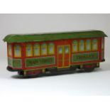 A tinplate Fischer Nifty Main Street Trolley, manufactured by Georg Fischer of Nuremberg, Germany.