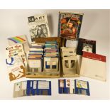 Eighty four Amiga floppy disks, including Sim City, OH NO! More Lemmings, Battle Chess and others,