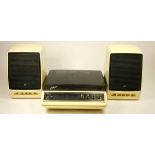 A Sharp Optomini (serial no. 30750853) book shelf stereo system, comprising of turntable and
