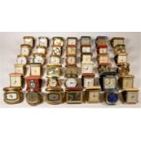 A collection of travel alarm clocks to include, Europa, Seiko, Westclox and others (2)