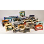 A collection of die-cast model vehicles, including Corgi, LLedo and Caramama, along with others