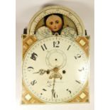 An E.Thompson Ellesmere, a Victorian painted dial long case movement, the back plate 'Richardson'