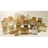 A collection of quartz carriage clocks to include, Acctim, H.Samuel, Estyma, Timemaster and others