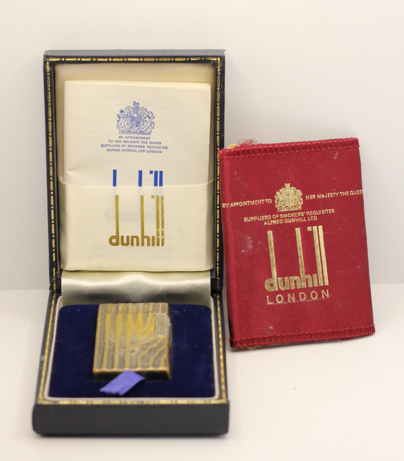 A Dunhill 70 rollagas lighter, c.1970's, with textured body, booklet, pouch and box - Image 3 of 3