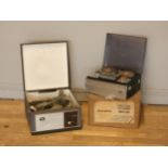 A Marconiphone reel to reel tape recorder (model 4216), with reels, box and manuals, also