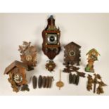 A collection of five cuckoo clocks (2)