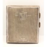 A silver cigarette case, Birmingham 1934, 71gm