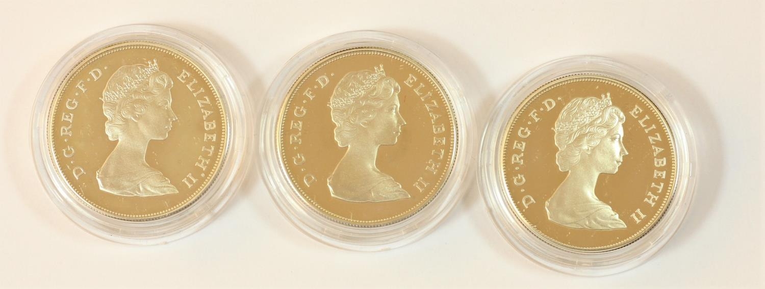 Three 1981 silver proof Charles and Diana coins, cased - Image 3 of 3