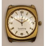 A Roamer Superking manual wind gilt metal gentleman's wristwatch, 33mm