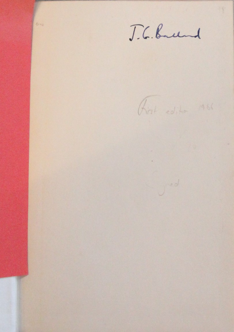 J G Ballard. Crystal World. Jonathan Cape. 1st edition 1966, frayed dust wrapper, signed by author - Image 4 of 6