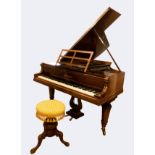 A Gustav Bechstein rosewood pianoforte, number 1559, 85 keys, raised on tapering octagonal legs with