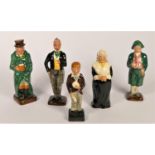 Lancaster Sandland, a group of five Dickens characters, Oliver Twist, Camp, Pecksniff, Bumble and