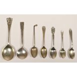 An Arts & Crafts hand made silver spoon, by William Henry Warmington, London 1952, Coronation duty