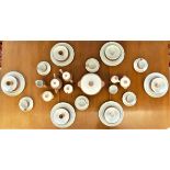 Denby-Langley Lucerne pattern soft blue and taupe breakfast and dinner service, c. 1970's,