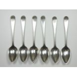 A George III silver set of Old English tea spoons, by Peter & William Bateman, London 1806,
