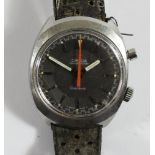 Omega Chronostop, Geneve, a manual wind stainless steel gentleman's wristwatch, c.1970's, red centre