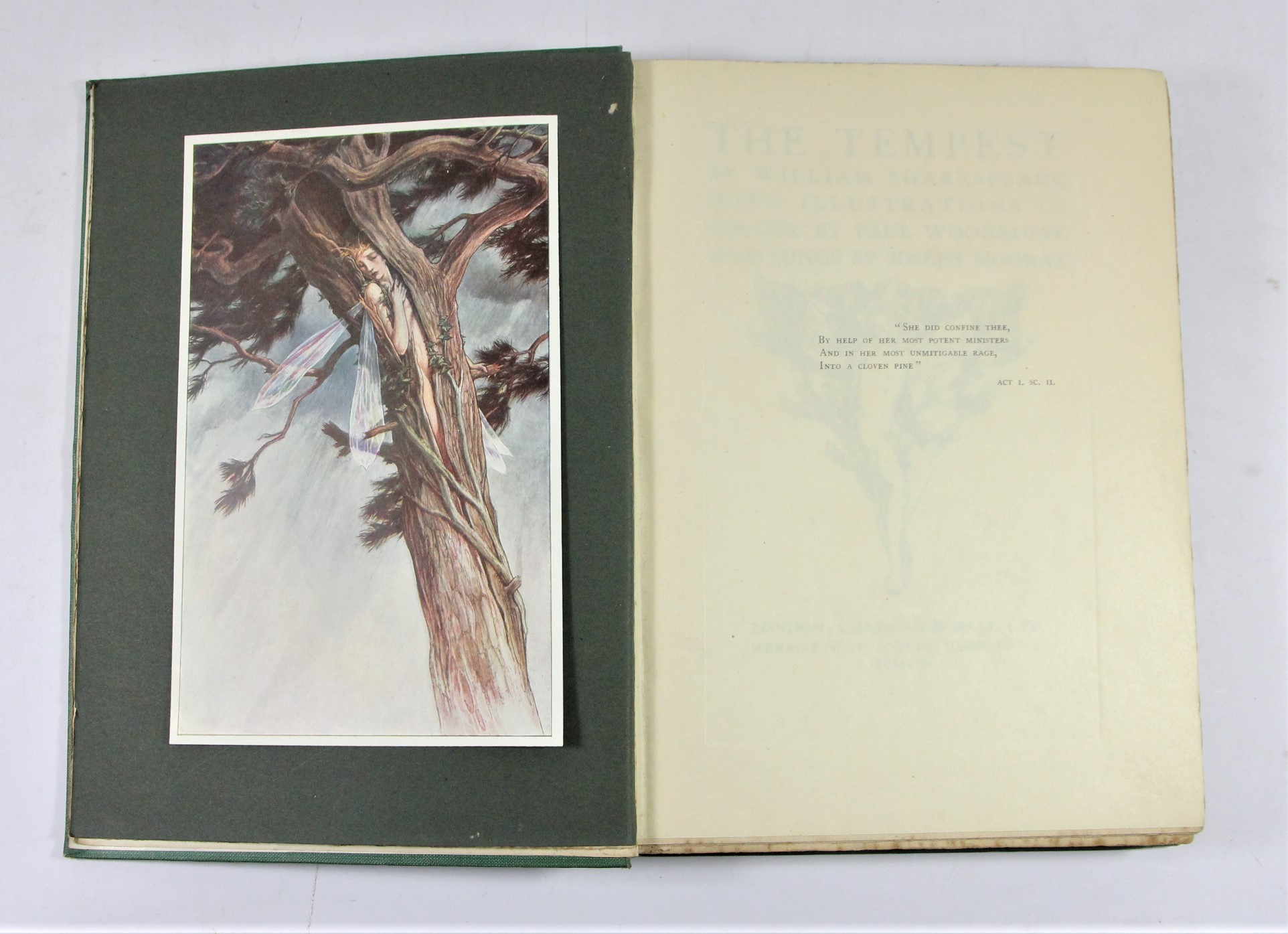 Shakespeare William. The Tempest with illustrations by Paul Woodroffe and songs by Joseph Moorat, - Image 3 of 4