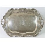 An American silver two handled tray, by F.M. Whiting, Massachusetts, London import marks 1921,