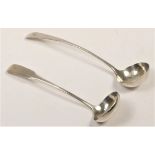 A George III Scottish silver toddy ladle, by Isaac Zeigler, Edinburgh 1806 (no town mark) and a