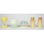 A Royal China Works pair of vases, model G804, a vase, model G855, a posy vase, G79 and another posy