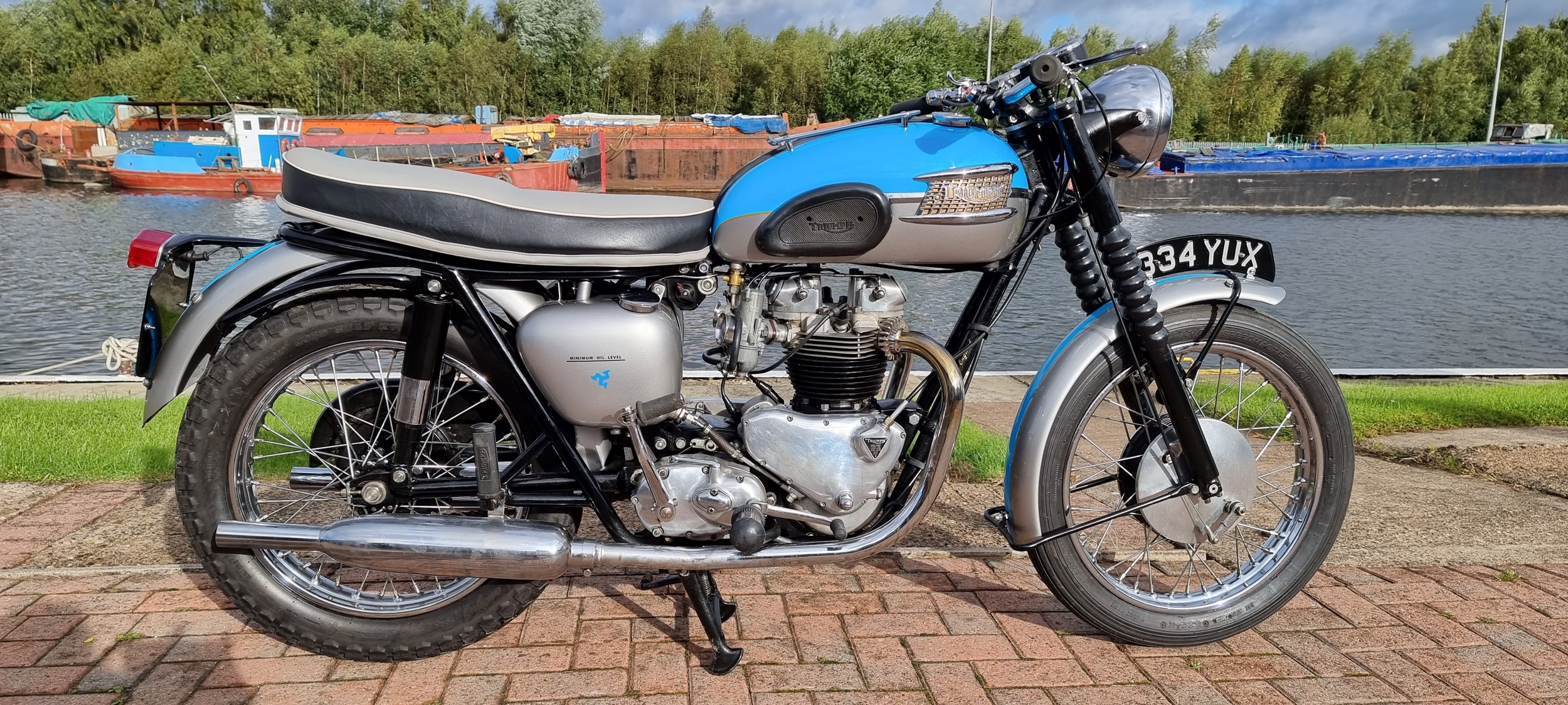 1960 Triumph Tiger 110/Bonneville spec, 650cc. Registration number 334 YUX (non transferrable).