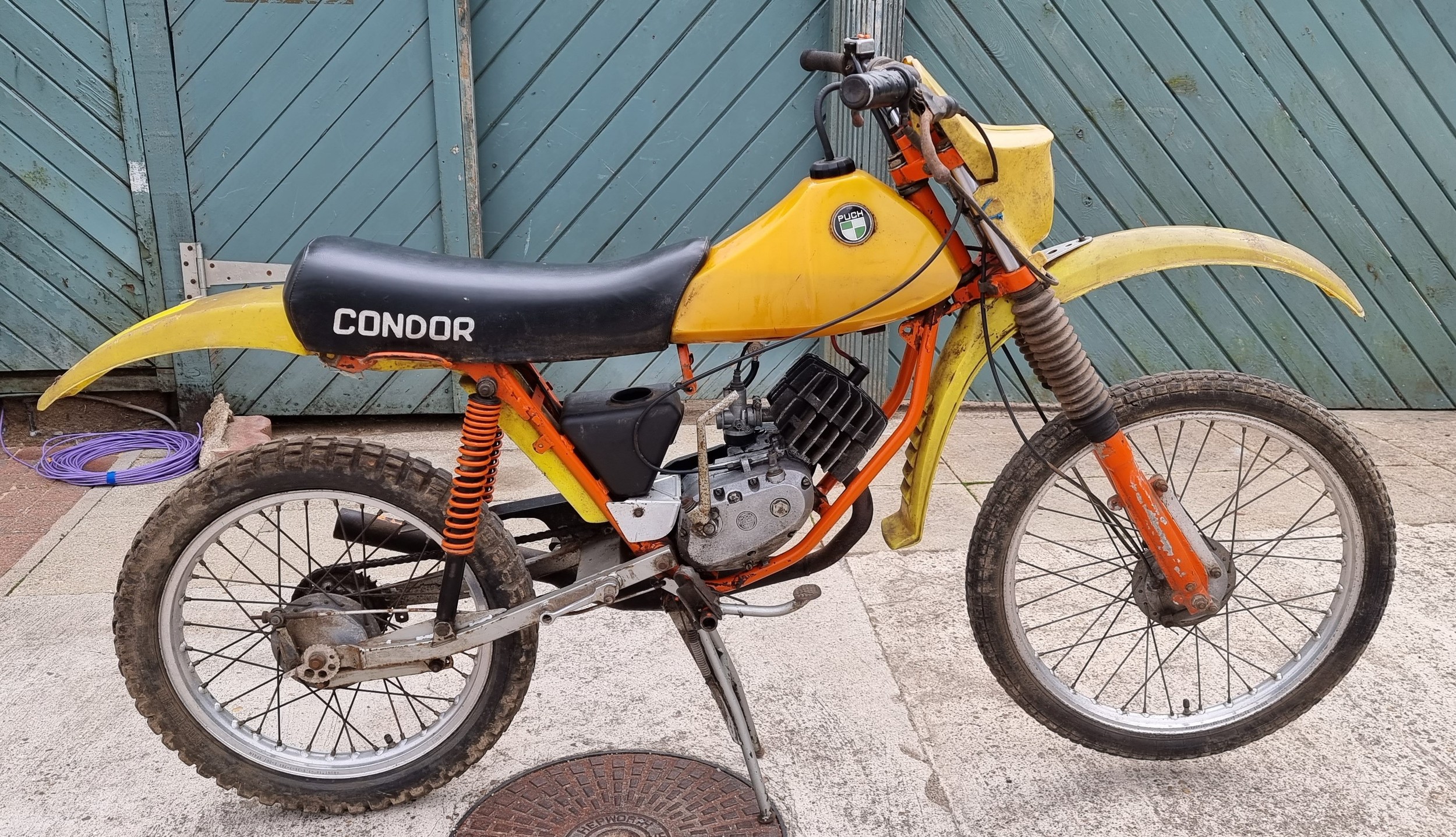 c.1987, Puch Condor, 48.8cc. Registration number (not registered). Frame number 5803222. Engine