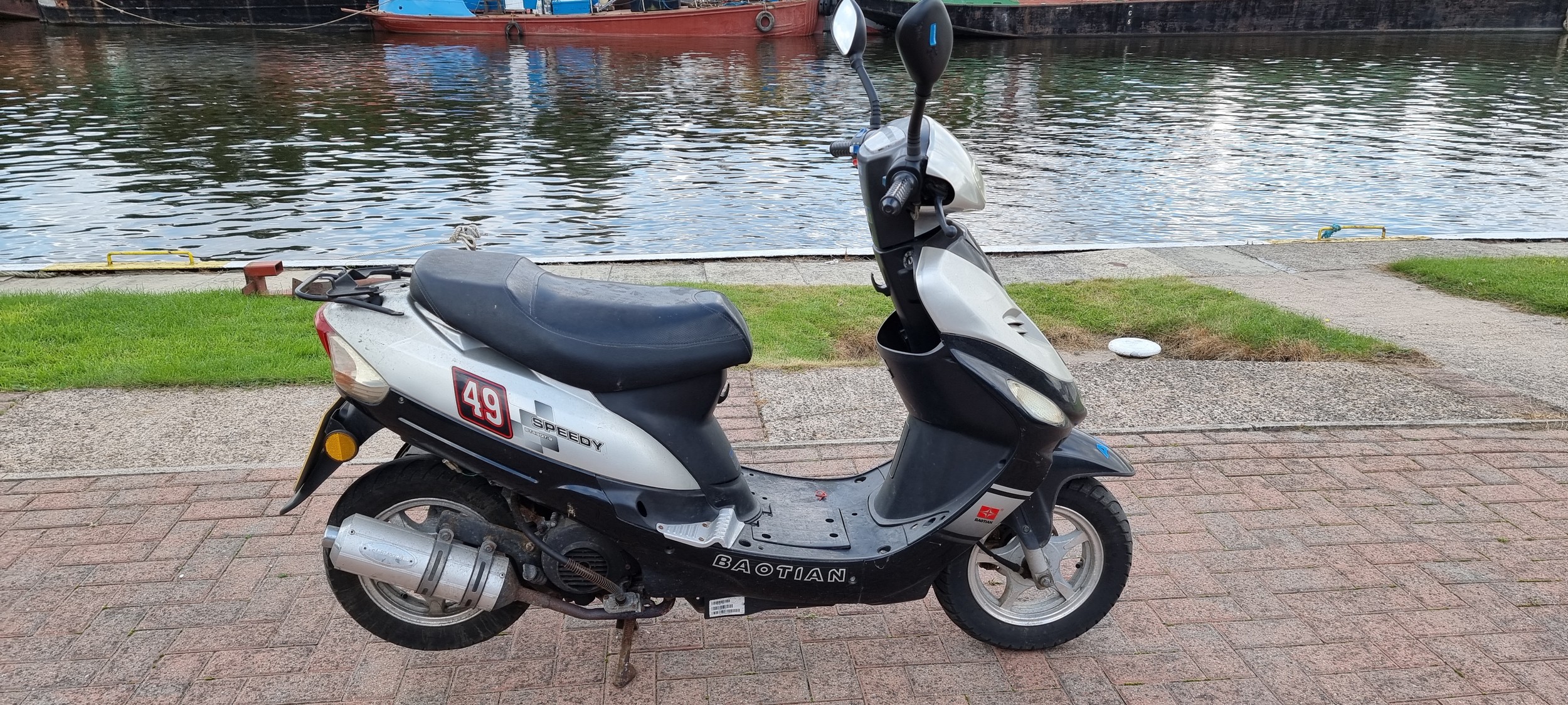 2012 Baotian BT49QT-9D scooter, 49cc. Registration number YX12 BWM. Frame number