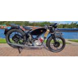 1938 Scott Flying Squirrel, 498cc, project. Registration number 588 UXE (non transferrable). Frame