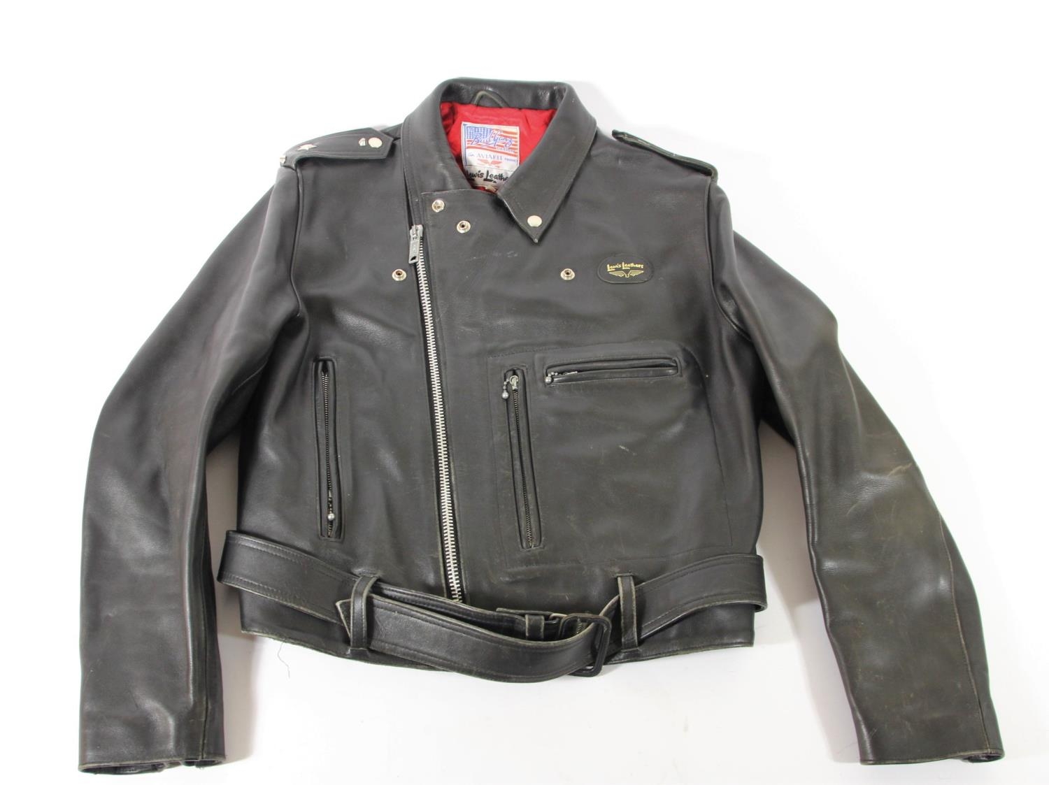 A Lewis leathers jacket, size 42 and a pair of Frank Thomas trousers, size 38. - Image 2 of 7