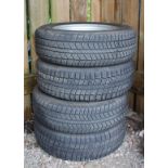 A set of Four Suzuki Jimny steel wheels, shod with Dunlop SP65is 195/65/R15 tyres