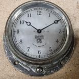 A Smiths 3 1/2" dash mounted motor car bezel wind clock, the dial numbered H 70.923.