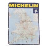 Michelin, a single sided printed tin map, 87 x 63 cm