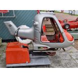 A PA Ride coin operated helicopter child's amusement ride, c.1990's, with levers to raise the