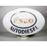 An Esso Auto Diesel glass globe, stamped to inside of base, 38 x 50 cm