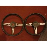 Two MGB steering wheels