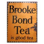 Brooke Bond Tea, a double sided vitreous enamel advertising sign, 101 x 76 cm