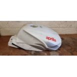 An Aprilla RSV petrol tank in white