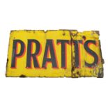 Pratt's, a single sided vitreous enamel advertising sign, 77 x 152 cm