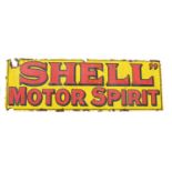 Shell Motor Spirit, a single sided vitreous enamel advertising sign, 46 x 137 cm